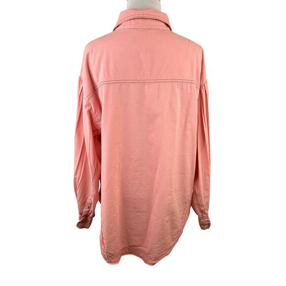 Altar'd State Pink Button Up Long Sleeve Blouse Size Medium - Picture 5 of 8